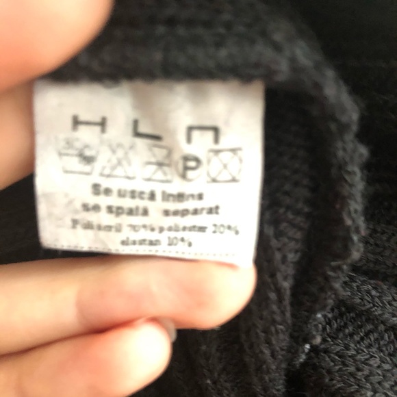 ❤️Unique Black Ribbed Sleeveless Midi Dress Knit M - Picture 7 of 7